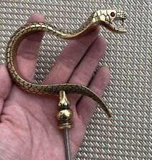 Brass Snake Hook Pet Bird Cage Hanging Hanger Holder Supplies