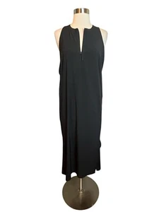 Vestido Lululemon The Lab Lahar Talla Grande Negro Sin Mangas Midi Cremallera Rápida - Imagen 1 de 6
