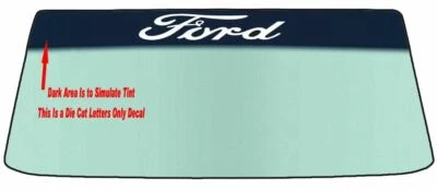 FITS FORD CUSTOM WINDSHIELD BANNER DIE CUT DECAL -  APPLICATION TOOL INCLUDED - Image 1 of 4