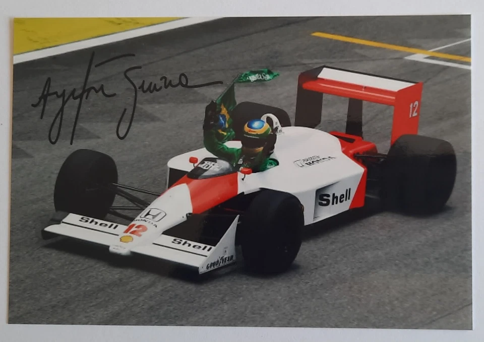 Ayrton Senna * Autogrammfoto 10 x 15 cm * Repro Unterschrift * McLaren * - Bild 1 von 1