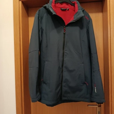 CMP Damen Softshelljacke, Gr. XL/44, blau,  Kapuze, 2-Wege-RV, Clima Protect, 1a - Bild 1 von 4