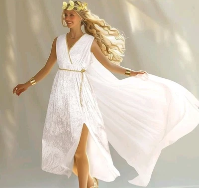 Nuevo Disfraz de Halloween Diosa Griega Romana Irory Vestido de Terciopelo Talla Pequeña Elástico Foto 1 de 3