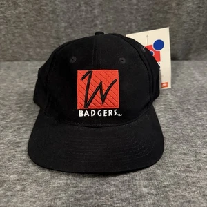 Vintage Wisconsin Badgers 90s Sports Specialties Hat Cap Hook Loop Raised LOGO - Picture 1 of 8