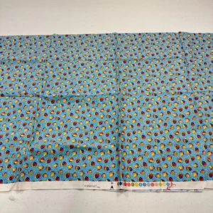 MMFab quilting fabric blue beach ball cotton 40x28 - Picture 1 of 7