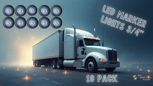 (20) Amber ¾" LED Marker Light - J-53-AC - Waterproof 12V Clear Light 1500704 - Picture 1 of 5