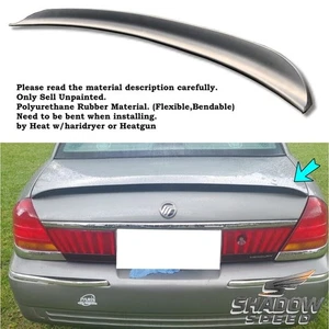 Flat Black 284F Rear Trunk Spoiler Wing Fits 1998~11 Mercury Grand Marquis Sedan - Picture 1 of 14