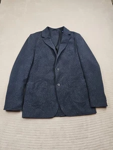 Artefact Blazer Mens Medium Blue Knit 2 Button Blazer - Picture 1 of 8