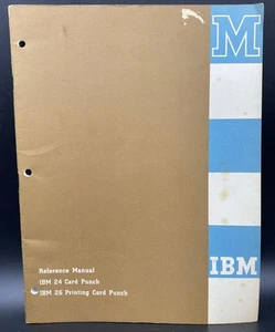 Vintage 1959 IBM Computer 24 Card Punch 26 Printing Card Punch Reference Manual - Afbeelding 1 van 8