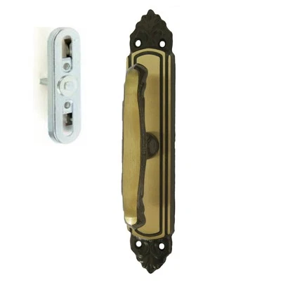 A.CAPALDO Cremonese Giglio Bronzo Maniglia Per Balconi Finestre Con Fori Porta Infissi