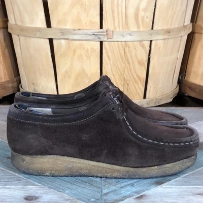 Clarks Originals Wallabee Low Chocolate Brown Suede Crepe Sole Oxfords Women 6.5 - Image 1 of 4
