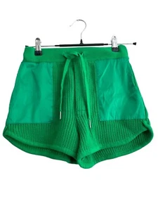 SER.O.YA Uma Knit Shorts Women Size XXS Kelly Green Pull On Cotton Pockets NWT - Imagen 1 de 10