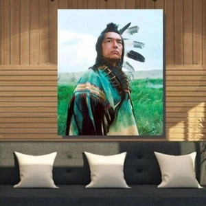 Kicking Bird Indain Kunst Kavallerie Film 40 x 50 Leinwand Wickeldruck Western Kunst - Bild 1 von 3