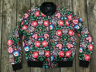 VHTF Lularoe Sugar Skull Full Zip Jacket Multi-Color Women's Size Small - Image 1 of 4