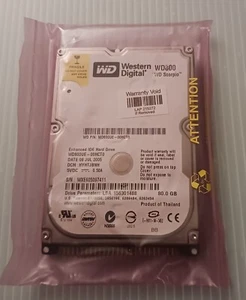 WESTERN DIGITAL WD800UE 80GB IDE 2.5" ATA100 Notebook Laptop Hard Drive - Picture 1 of 8