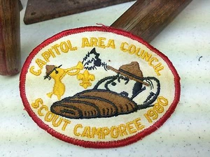 CAPITOL AREA COUNCIL BOY SCOUT OF AMERICA SCOUT CAMPOREE 1980 VINTAGE PATCH - Picture 1 of 3