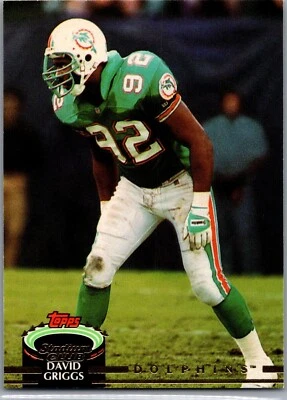 1992 Topps Stadium Club Football- #283 David Griggs - Image 1 of 2