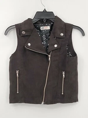 Chaleco H&M Niñas Talla 11-12Y Color Gris Multi Cremallera/Botón Cuello Gamuza Plegable Foto 1 de 4