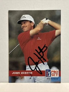 G16 John Huston #60 1992 Pro Set PGA Golf Tour Autographed Signed Auto Card - Picture 1 of 4