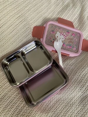 NEW 🌺  Hello Kitty Flower Box Bento Lunch Double Layer Container - Image 1 of 4