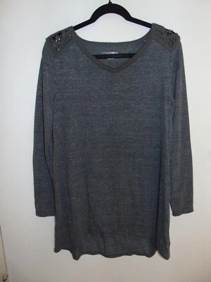 Top túnica elástica gris hombro y cuello LIZ LONG MUJER CROCHET MATERNIDAD M Foto 1 de 4