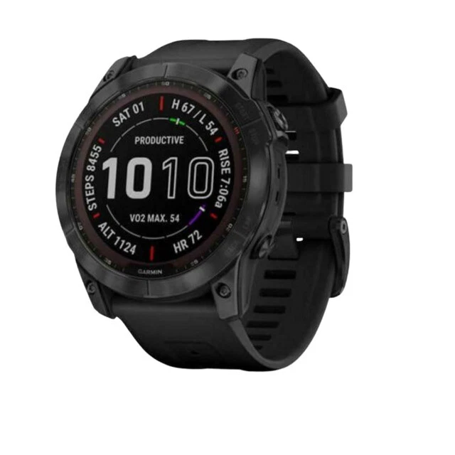 Garmin fēnix 7X Sapphire Solar Edition 51mm Cassa Nera, Cinturino Nero, Orologio GPS (010-02541-23)