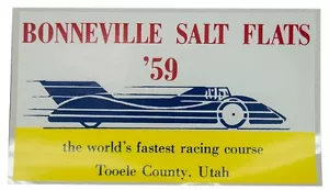 Bonneville Salt Flats '59 Sticker Decal Adhesive on Back - Picture 1 of 1