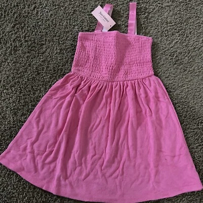 NUEVO CON ETIQUETAS Niñas JUICY COUTURE Niñas Talla 8/10 Vestido de Terry Rosa con Jugosas Correas Foto 1 de 2