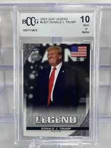 2023 Leaf PRESIDENT DONALD TRUMP Special Release Legend Exclusive Flag BCCG 10 - Picture 1 of 2