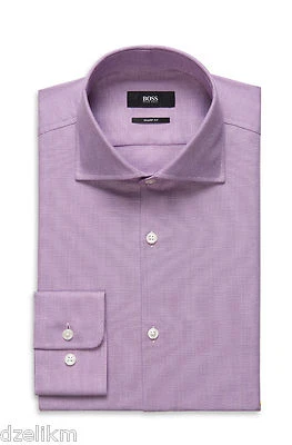 NWT Hugo Boss Black by Hugo Boss Sharp Fit Herringbone Stripe Dress Shirt - Image 1 of 4