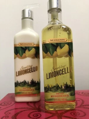 Bath & Body Works SPARKLING LIMONCELLO Olive Oil Hand Soap 15 oz & Lotion 15 oz - Image 1 of 2