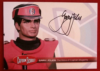 CAPTAIN SCARLET - Gary Files as Captain Magenta - Hand-Signed Autograph Card - Image 1 of 2