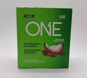 One Protein Bars 12 Pack - 20g Protein, 1g Sugar, Gluten Free, Chocolate Almond - Picture 1 of 3