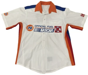 NASCAR Circle K 76 Gas Pit Crew Shirt White Button Up Jersey Mens Size L USA - Picture 1 of 13