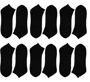 Trainer Socks 6 Pairs Of Men's Summer Sport Ankle Trainer Sock White Black, 6-11 - Picture 1 of 4