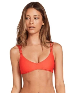 VOLCOM Juniors' Simply Solid V-Neck Bikini Top Small 01012000 NWT $42.50 - Picture 1 of 2