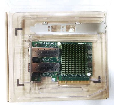 Supermicro AOC-STGN-i2S Dual SFP+ Intel 82599 10GbE Controller NIC Rev: 2.0 SFF - Bild 1 von 4