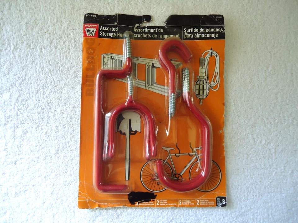 " " Bulldog Hardware #121580 8 Piece Assorted Storage Hooks " Great Item "