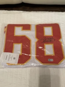 Will Shields Kansas City Chiefs signiert weiß individuelles Trikot Beckett authentifiziert - Bild 1 von 5