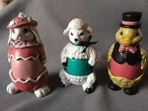 Portahuevos de cerámica terminados de pato, conejo (conejo) y cordero - ¡Gran decoración de Pascua! - Imagen 1 de 4