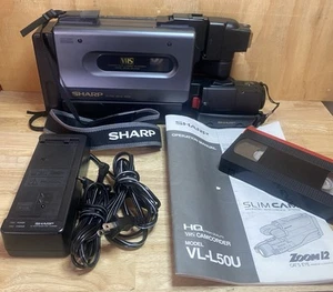 Videocámara VHS Sharp VL-L50L de colección con 12 zoom HQ (SIN PROBAR) - Imagen 1 de 12