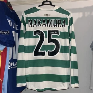 Celtic 2007/08 Nike Heim Fußball Trikot Nakamura 25 Langarm Herren Small - Bild 1 von 8