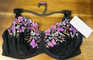 Joyspun ~ Women's Balconette Unlined Underwire Mesh Bra Embroidered Lace ~ 38DDD - Picture 1 of 4