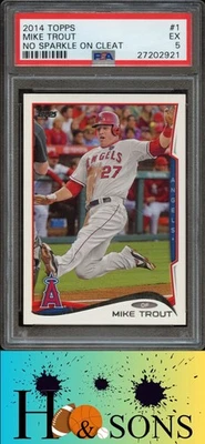 2014 Topps #1 Mike Trout PSA 5 - Image 1 of 2