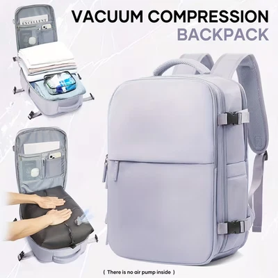 Vacuum Compression Travel Backpack Grey-Blue, Grey or Taupe Brown TOP Quality - Image 1 of 4