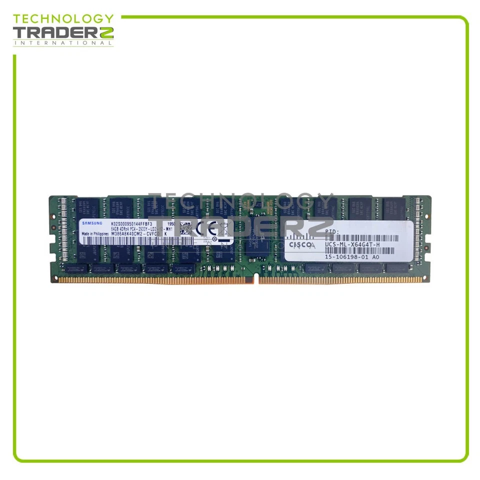 UCS-ML-X64G4T-H Cisco 64GB PC4-23400 DDR4-2933MHz ECC Quad Rank Memory Module - Image 1 of 1