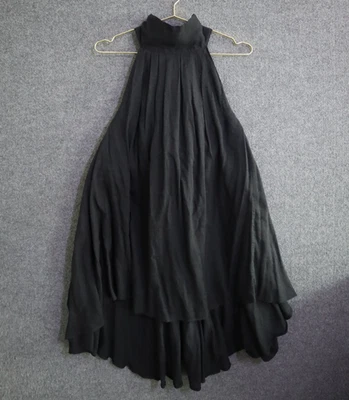 Free People Mini Dress Women Small Black High Neck Flowly Flared Sleeveless EUC - Image 1 of 3