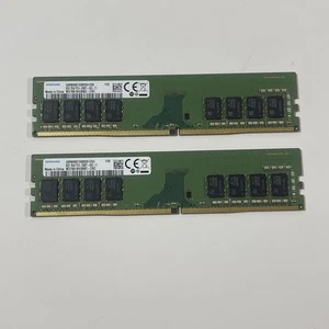 SAMSUNG 2X 8GB 1Rx8 PC4-2400T-UA2 M378A1K43BB2-CRC Desktop RAM - Picture 1 of 2
