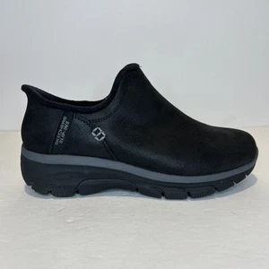 Skechers Easy Going Modern Hour Women's 6.5 Wide Black Leather Slip Ins Relaxed - Picture 1 of 8