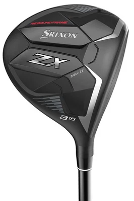 Left Hand Srixon ZX MKII 15* 3 Wood Stiff Project X HZRDUS Gen 4 Black 60 Value - Image 1 of 4
