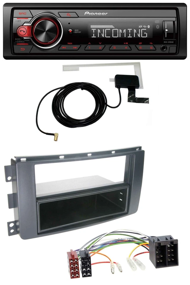 Pioneer MP3 AUX CD DAB USB Autoradio für Smart ForFour 454 ForTwo 451 ISO - Bild 1 von 4